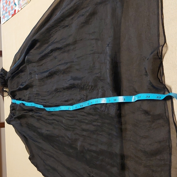 Paradise USA Black Sheer Sleeveless Prom Night Out Dress Small EUC LBD - Picture 10 of 12